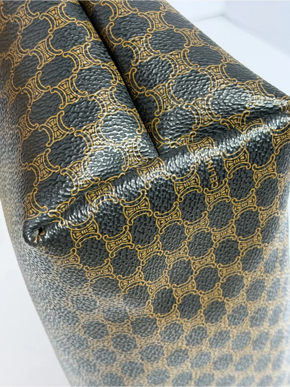 Celine Black & Brown Patterned Mini Tote